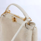 Bolso de mano Fendi Peekaboo Mini de piel bidireccional en verde 8BN244