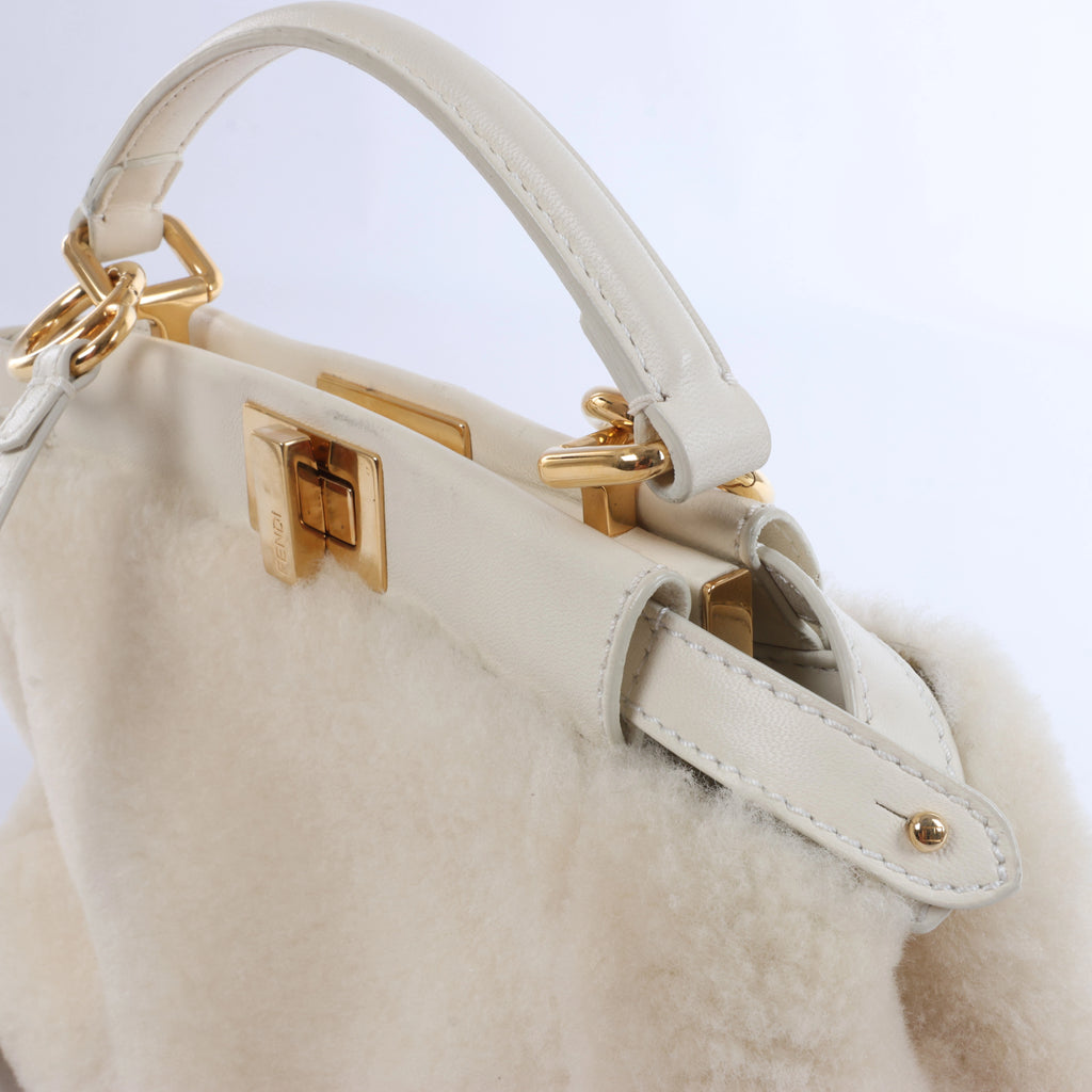 Bolso de mano Fendi Peekaboo Mini de piel bidireccional en verde 8BN244