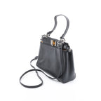 Fendi Peekaboo Mini Leather 2Way Handbag in Black 8BN227