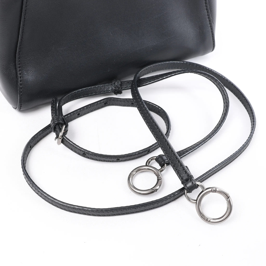 Fendi Peekaboo Mini Leather 2Way Handbag in Black 8BN227