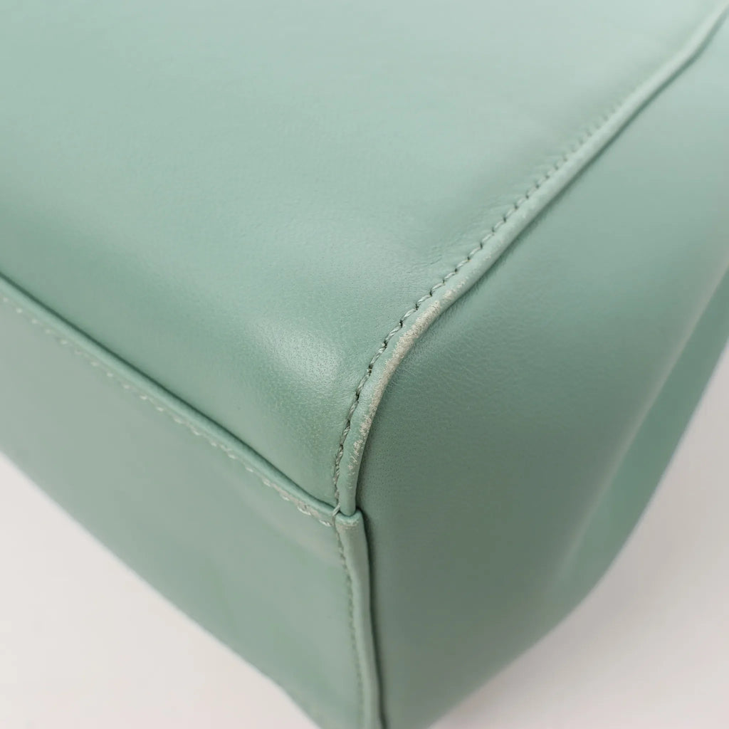 Fendi Peekaboo Mini Leather 2Way Handbag in Green 8BN244