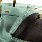 Fendi Peekaboo Mini Leather 2Way Handbag in Green 8BN244