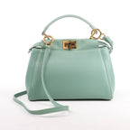 Fendi Peekaboo Mini Leather 2Way Handbag in Green 8BN244