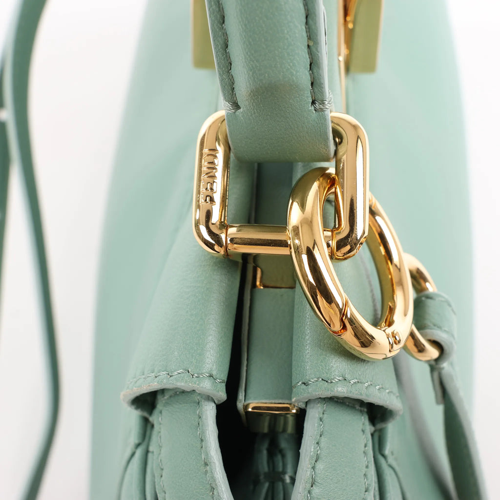 Fendi Peekaboo Mini Leather 2Way Handbag in Green 8BN244