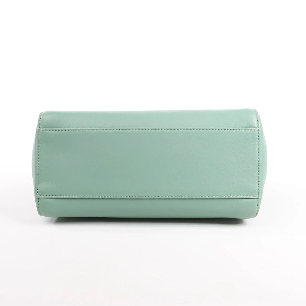 Fendi Peekaboo Mini Leather 2Way Handbag in Green 8BN244