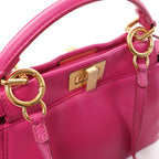 Fendi Peekaboo Mini Leather 2Way Handbag in Pink 8BN244