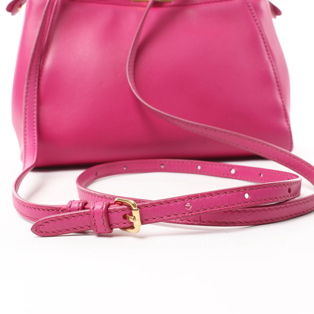 Fendi Peekaboo Mini Leather 2Way Handbag in Pink 8BN244