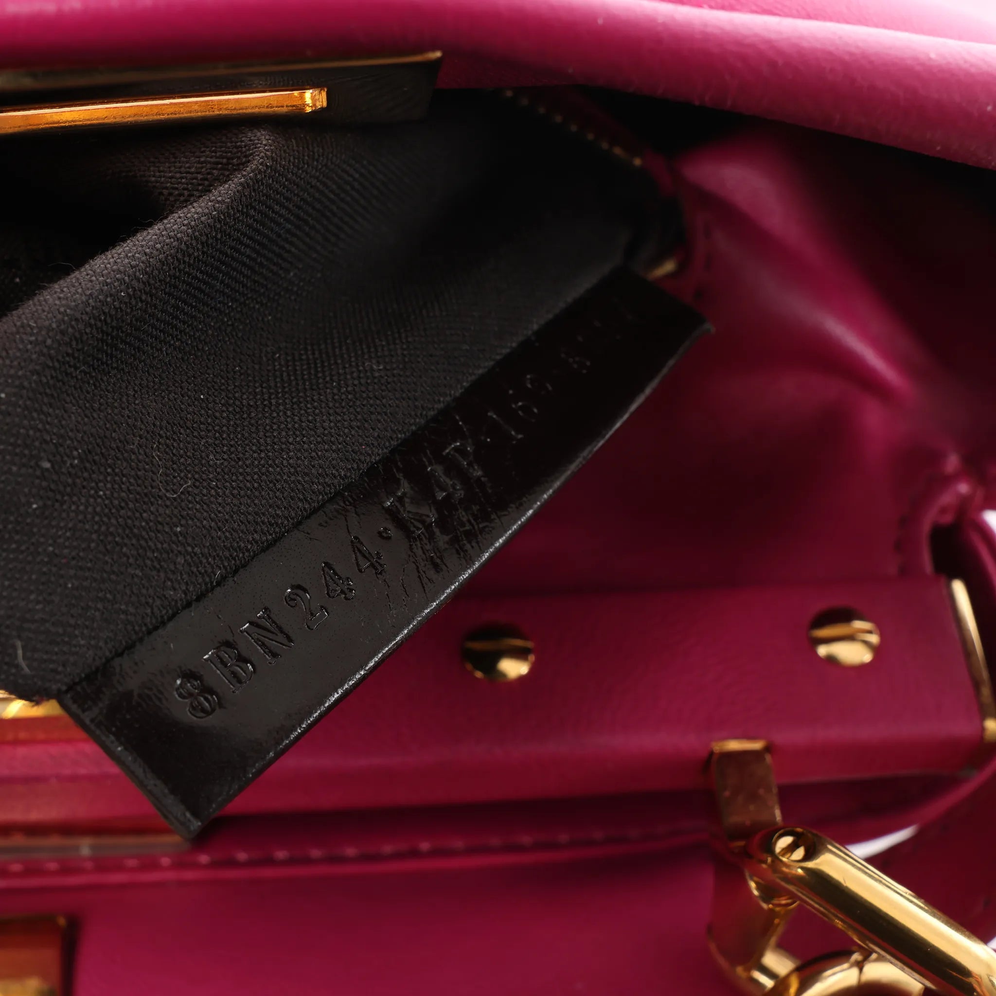 Fendi Peekaboo Mini Leather 2Way Handbag in Pink 8BN244