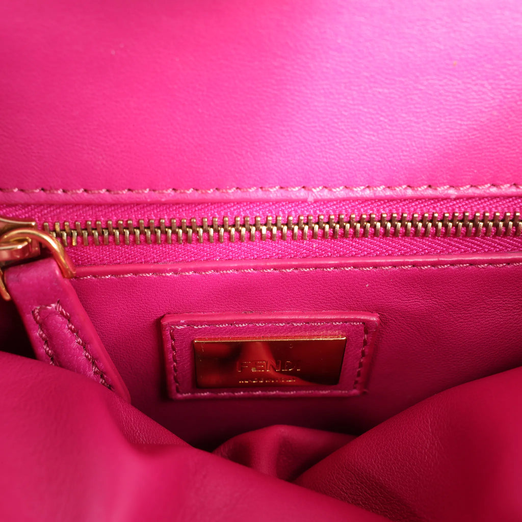 Fendi Peekaboo Mini Leather 2Way Handbag in Pink 8BN244