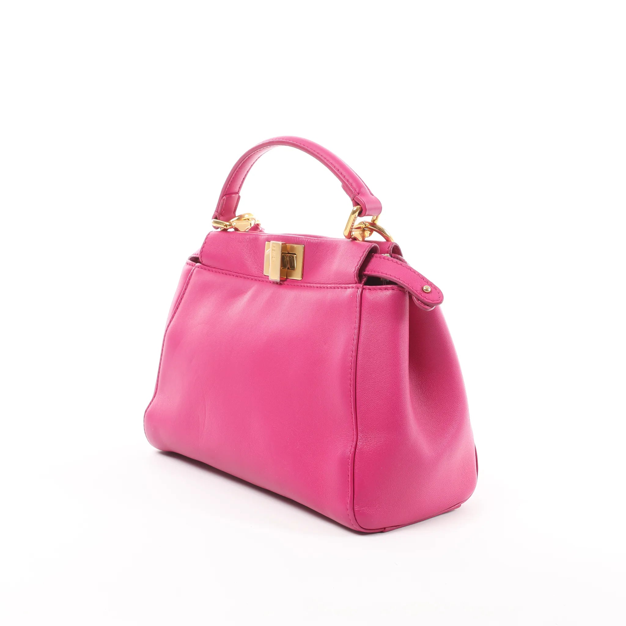 Fendi Peekaboo Mini Leather 2Way Handbag in Pink 8BN244