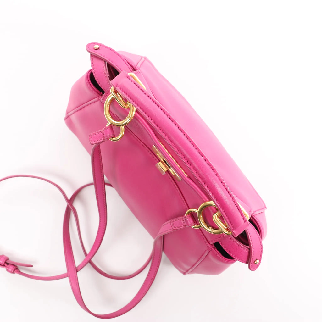 Fendi Peekaboo Mini Leather 2Way Handbag in Pink 8BN244