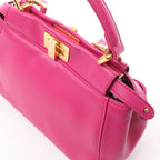 Fendi Peekaboo Mini Leather 2Way Handbag in Pink 8BN244