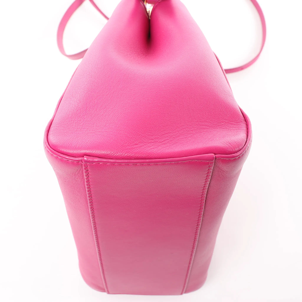 Fendi Peekaboo Mini Leather 2Way Handbag in Pink 8BN244