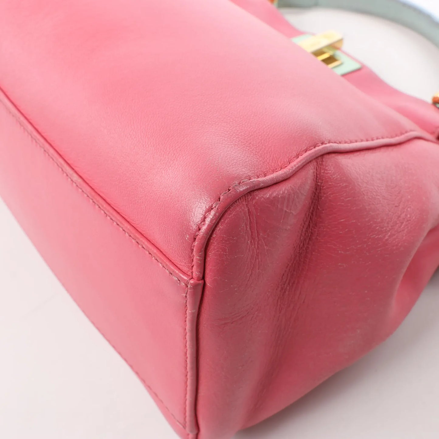 Fendi Peekaboo Mini Leather 2Way Handbag in Pink