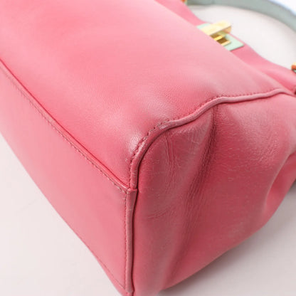 Fendi Peekaboo Mini Leather 2Way Handbag in Pink