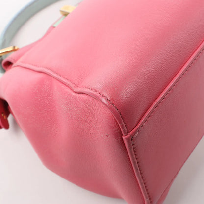 Fendi Peekaboo Mini Leather 2Way Handbag in Pink