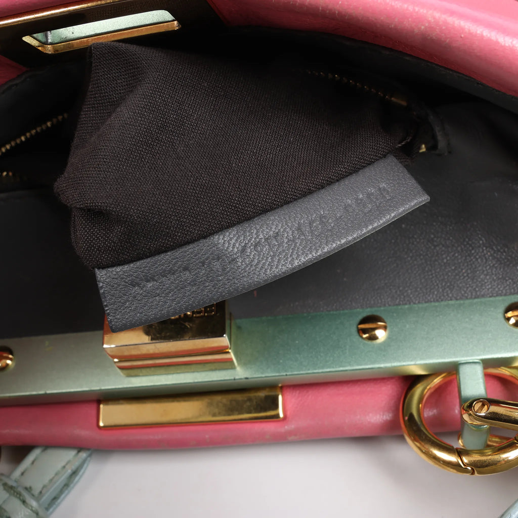 Fendi Peekaboo Mini Leather 2Way Handbag in Pink