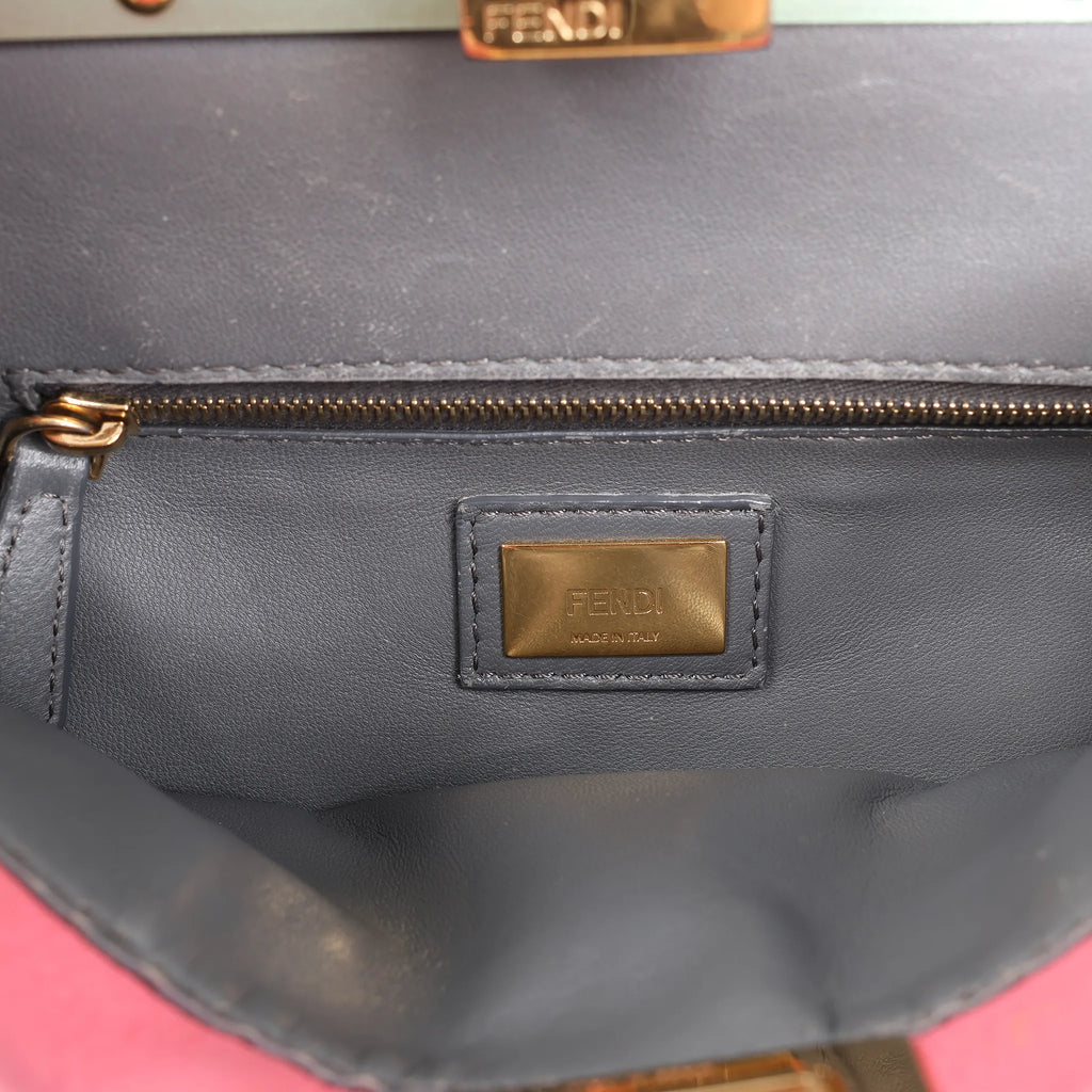 Fendi Peekaboo Mini Leather 2Way Handbag in Pink