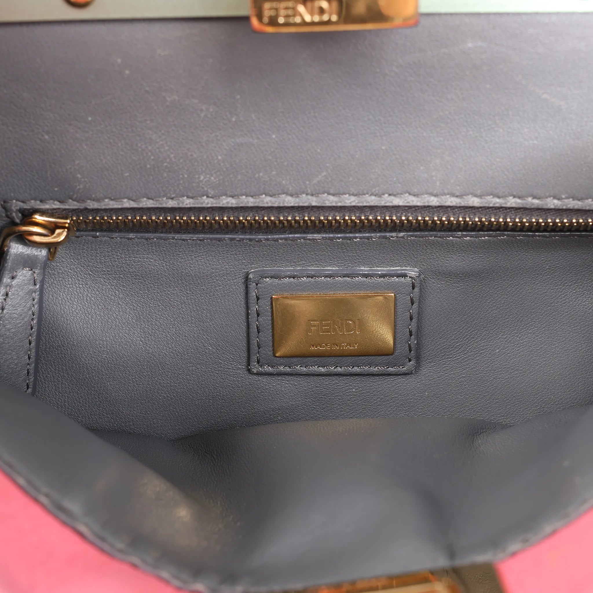 Fendi Peekaboo Mini Leather 2Way Handbag in Pink
