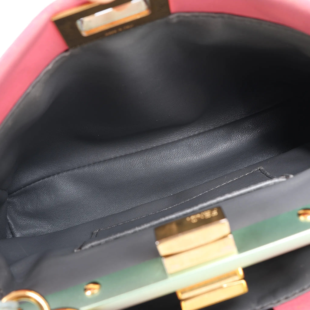 Fendi Peekaboo Mini Leather 2Way Handbag in Pink