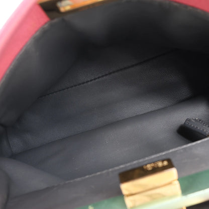 Fendi – Peekaboo – Mini-2-Wege-Handtasche aus Leder in Rosa