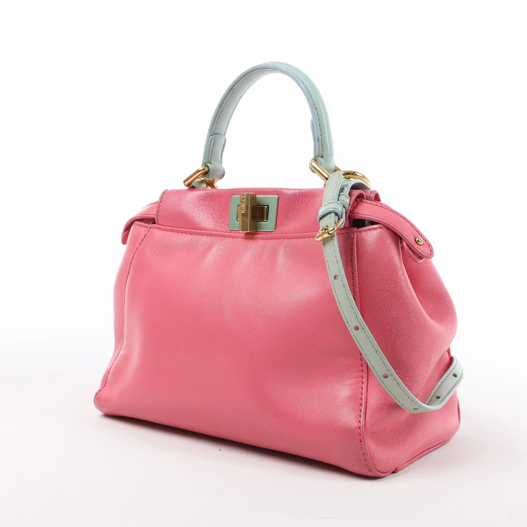 Fendi Peekaboo Mini Leather 2Way Handbag in Pink
