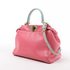 Fendi Peekaboo Mini Leather 2Way Handbag in Pink