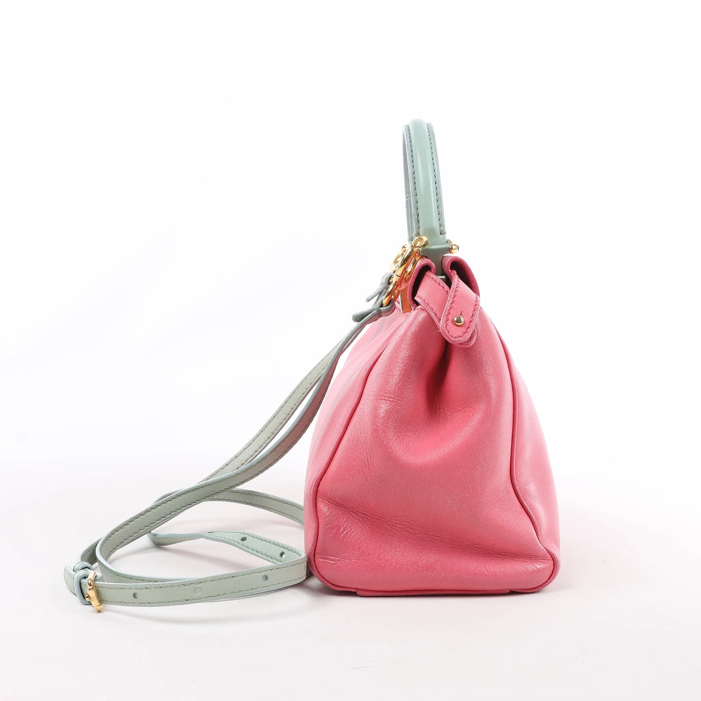 Fendi Peekaboo Mini Leather 2Way Handbag in Pink