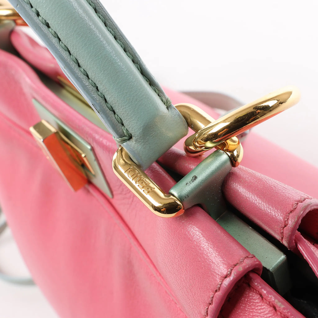 Fendi Peekaboo Mini Leather 2Way Handbag in Pink