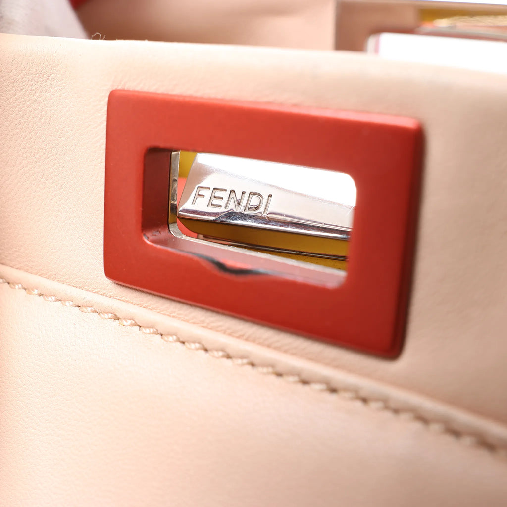 Fendi Peekaboo Mini Leather 2Way Handbag in Pink 8BN244