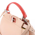 Fendi Peekaboo Mini Leather 2Way Handbag in Pink 8BN244