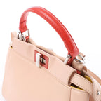 Fendi Peekaboo Mini Leather 2Way Handbag in Pink 8BN244