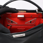 Fendi Peekaboo Mini Leather 2Way Handbag in Black 8BN244