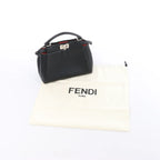 Fendi Peekaboo Mini Leather 2Way Handbag in Black 8BN244