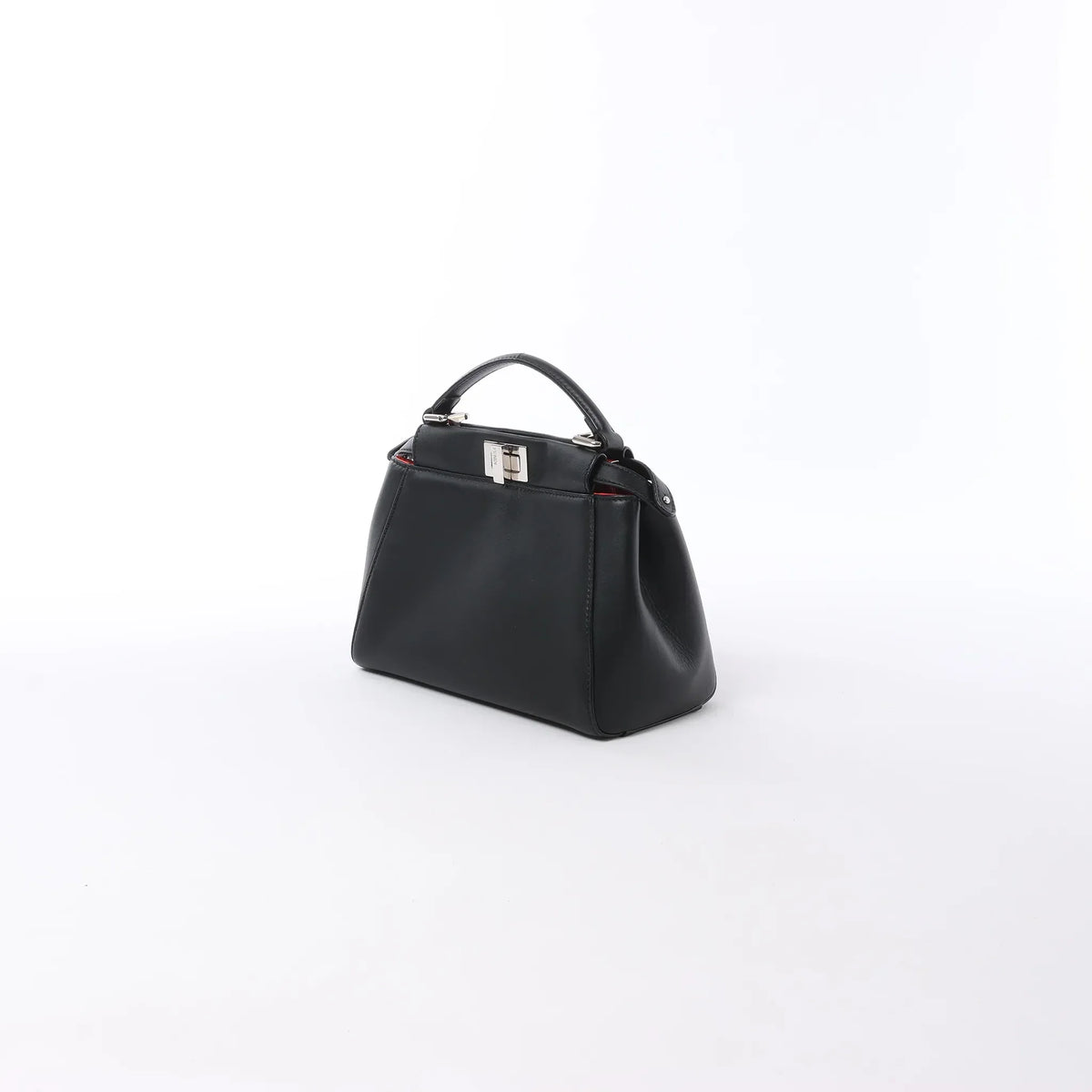 Fendi Peekaboo Mini Leather 2Way Handbag in Black 8BN244