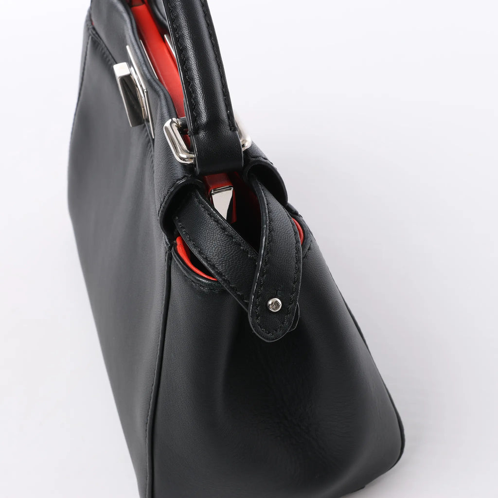 Fendi Peekaboo Mini Leather 2Way Handbag in Black 8BN244