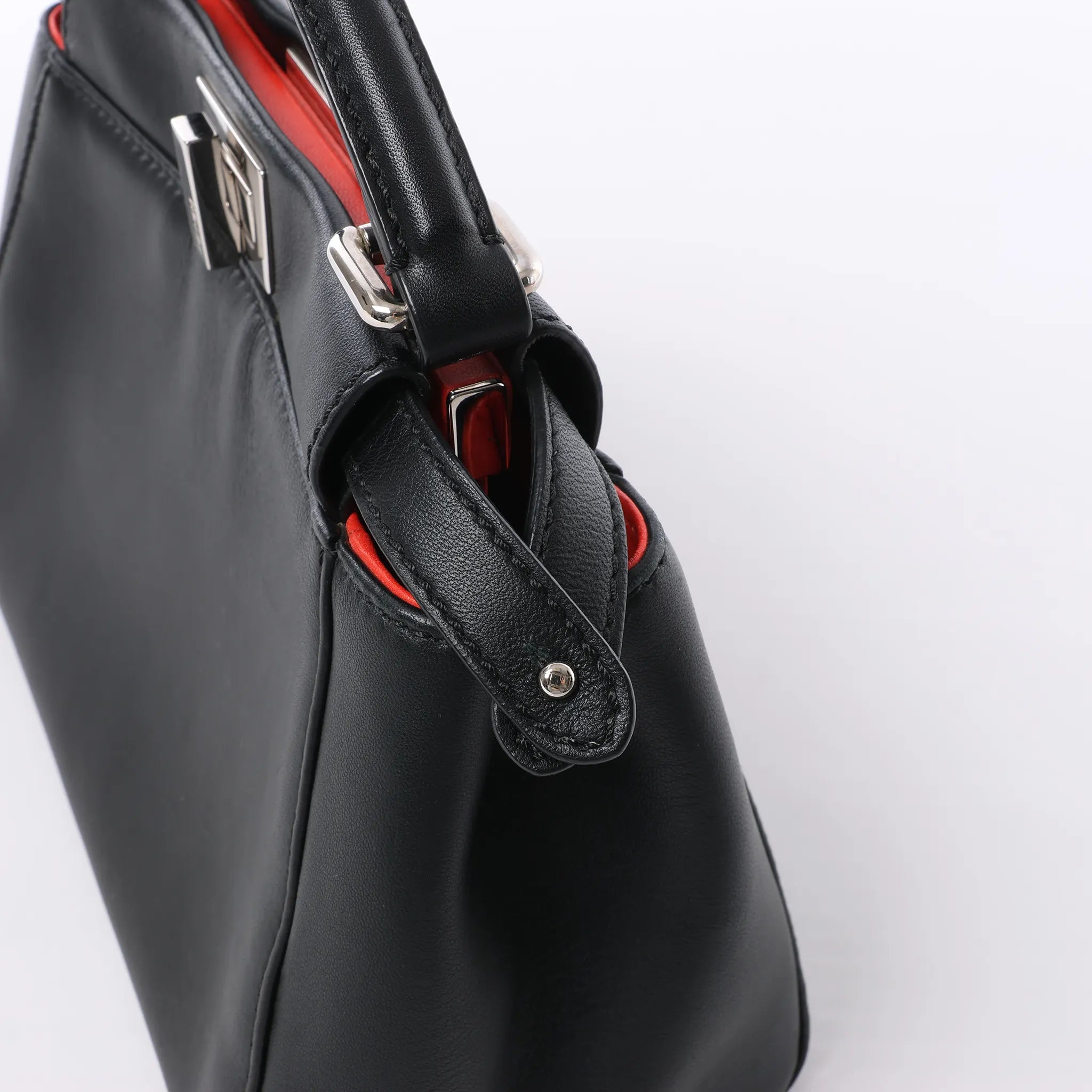 Fendi Peekaboo Mini Leather 2Way Handbag in Black 8BN244