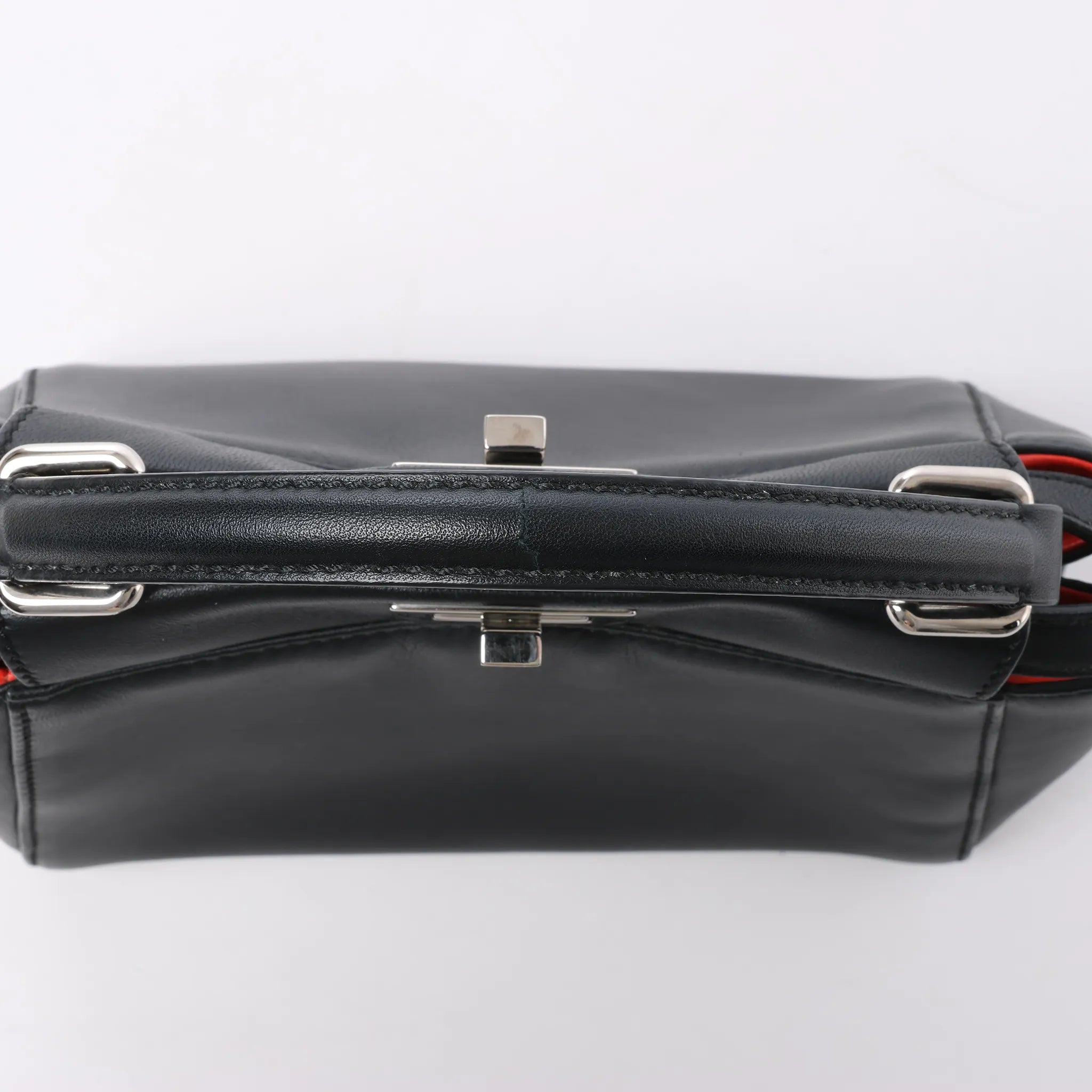 Fendi Peekaboo Mini Leather 2Way Handbag in Black 8BN244