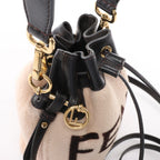 Fendi Mon Tresor Mini Harako x Leather 2Way Crossbody Bag in Beige 8BS010