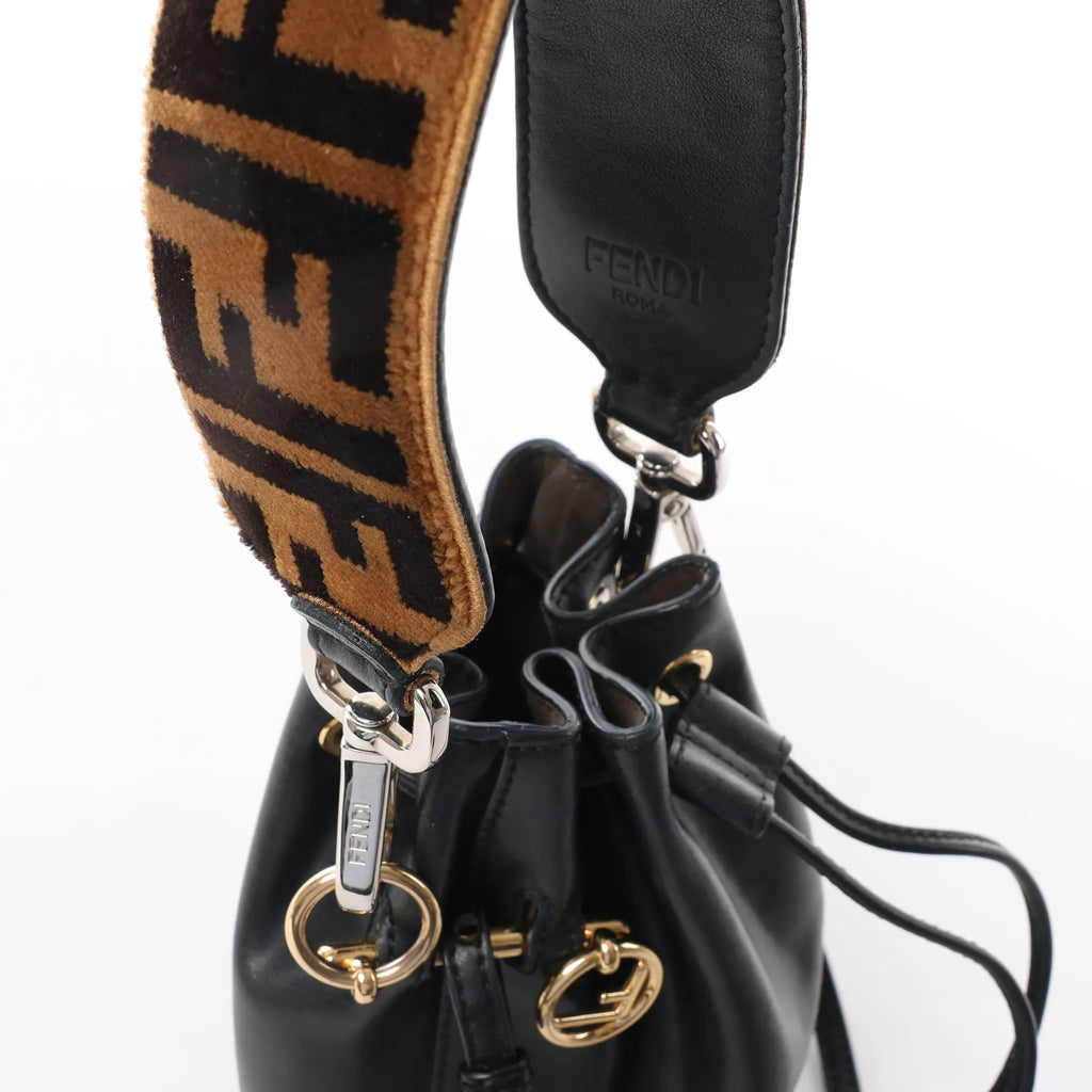 Fendi Mon Tresor Mini Leather 2Way Crossbody Bag in Black 8BS010