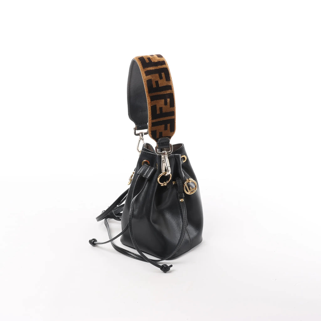 Fendi Mon Tresor Mini Leather 2Way Crossbody Bag in Black 8BS010
