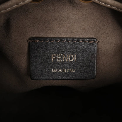 Fendi Mon Tresor Mini Leather 2Way Shoulder Bag in Gray 8BS010