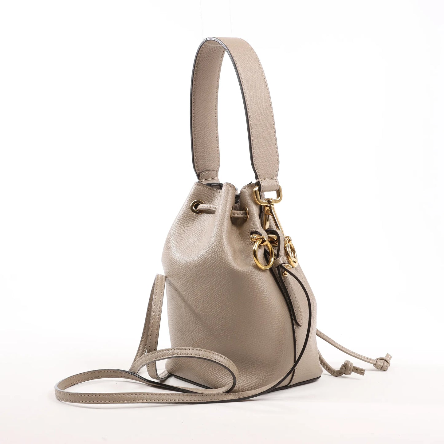 Fendi Mon Tresor Mini Leather 2Way Shoulder Bag in Gray 8BS010