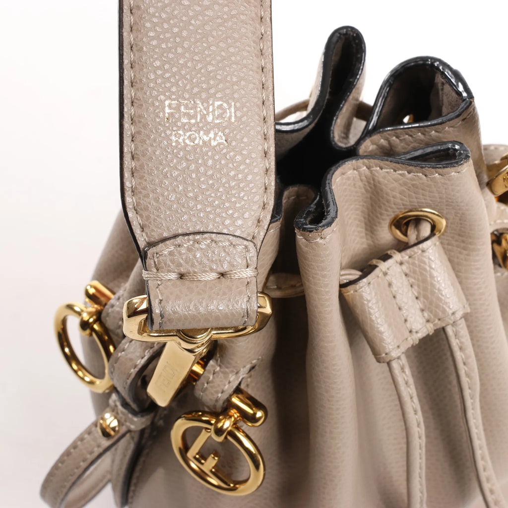 Fendi Mon Tresor Mini Leather 2Way Shoulder Bag in Gray 8BS010