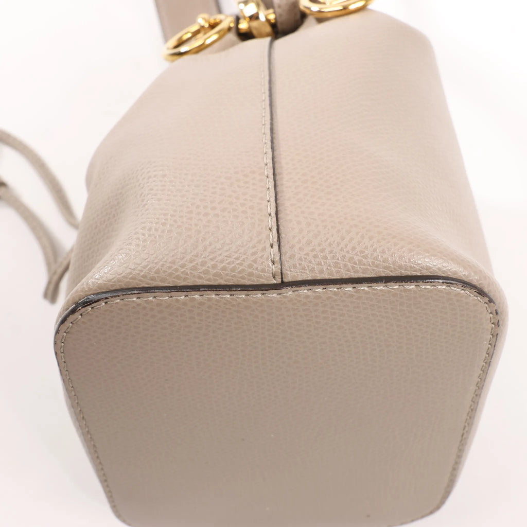Fendi Mon Tresor Mini Leather 2Way Shoulder Bag in Gray 8BS010