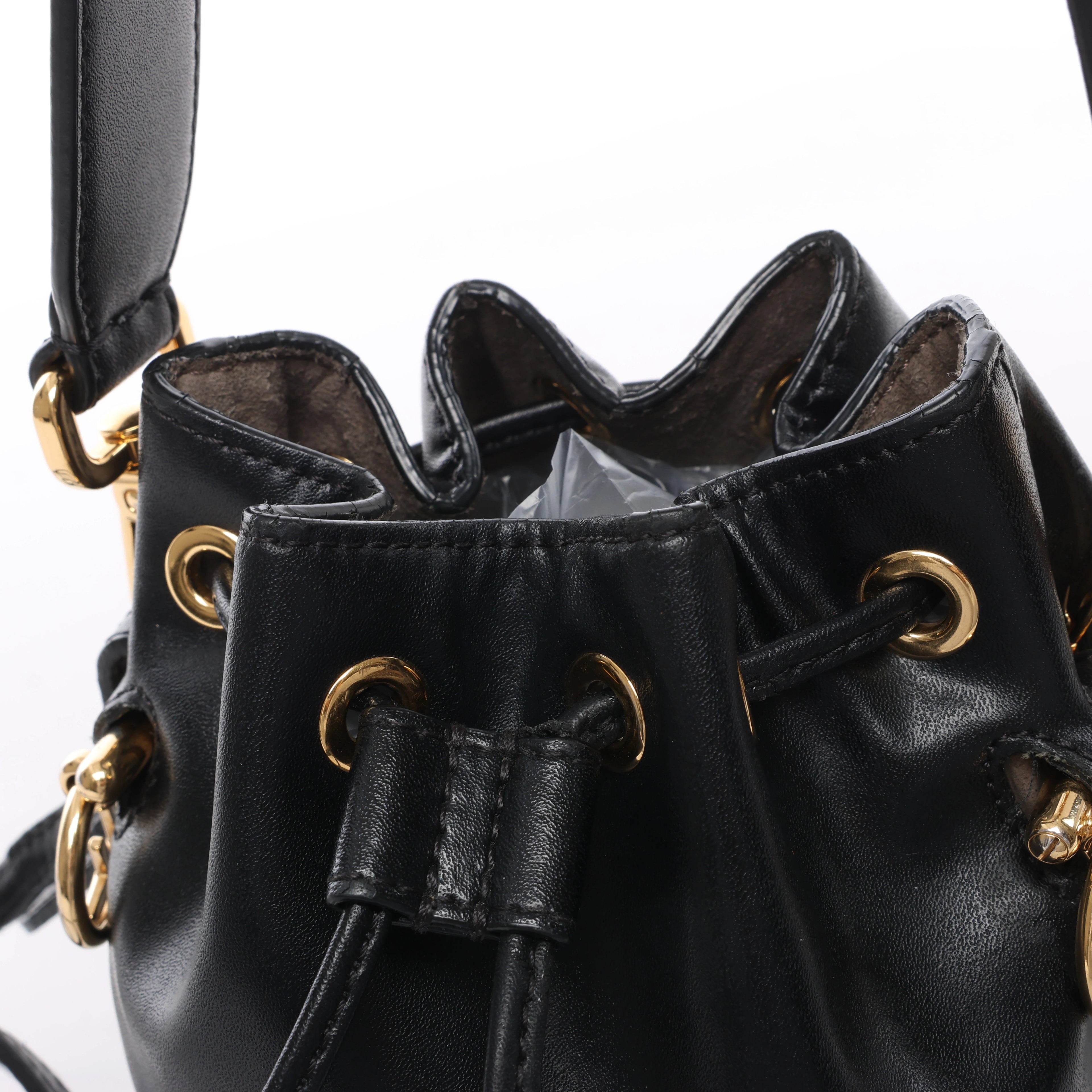 Fendi Mon Tresor Mini Leather 2Way Crossbody Bag in Black 8BS010