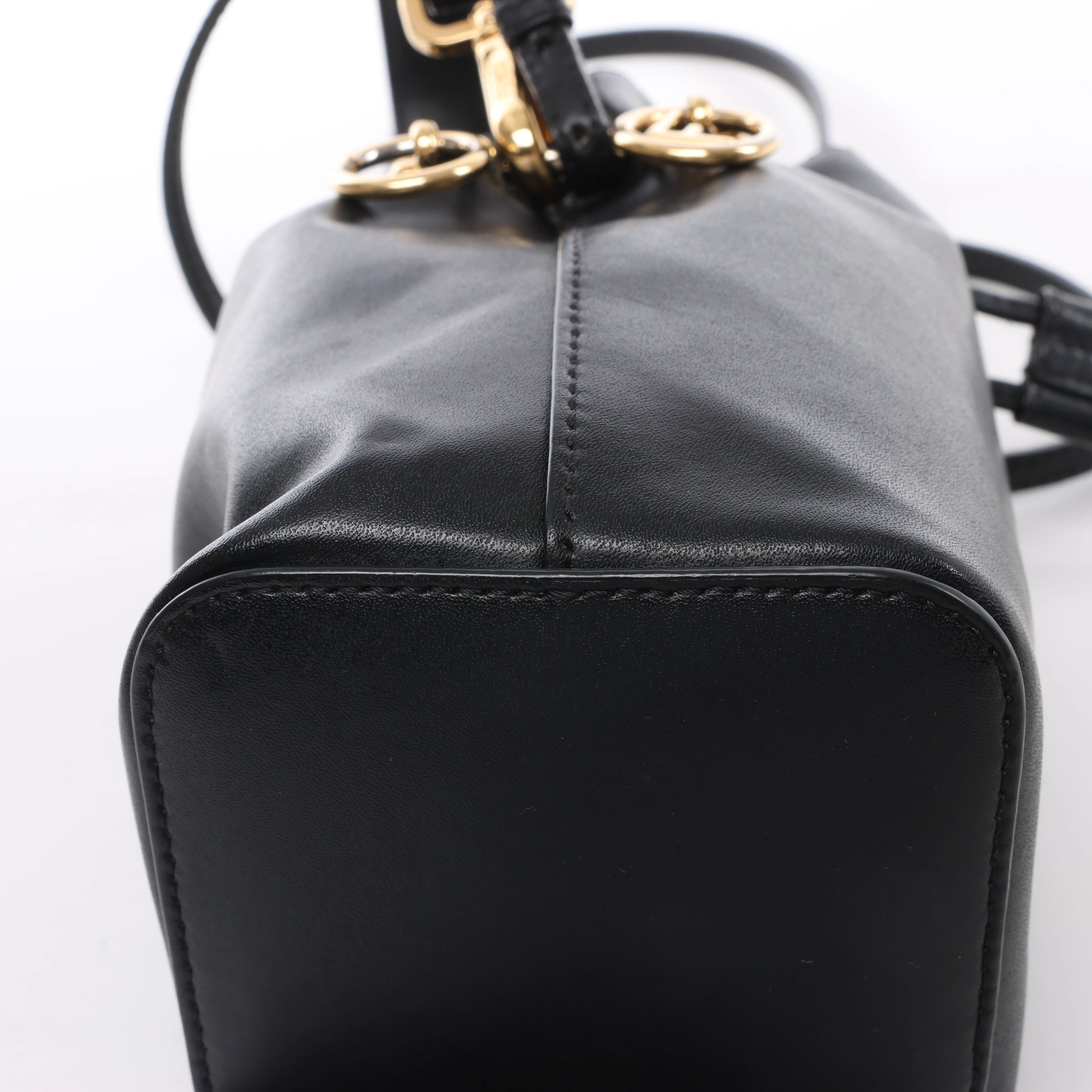 Fendi Mon Tresor Mini Leather 2Way Crossbody Bag in Black 8BS010