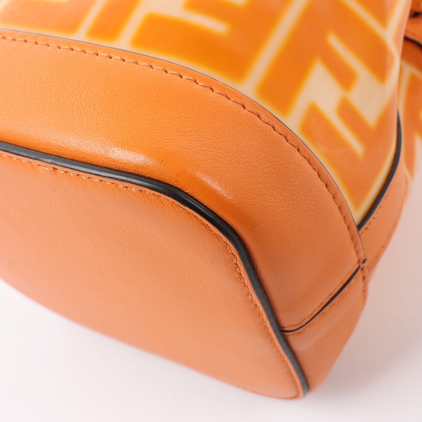 FENDI Mon Tresor Mini PVC & leather 2 Way Shoulder Bag in Orange 8BS010