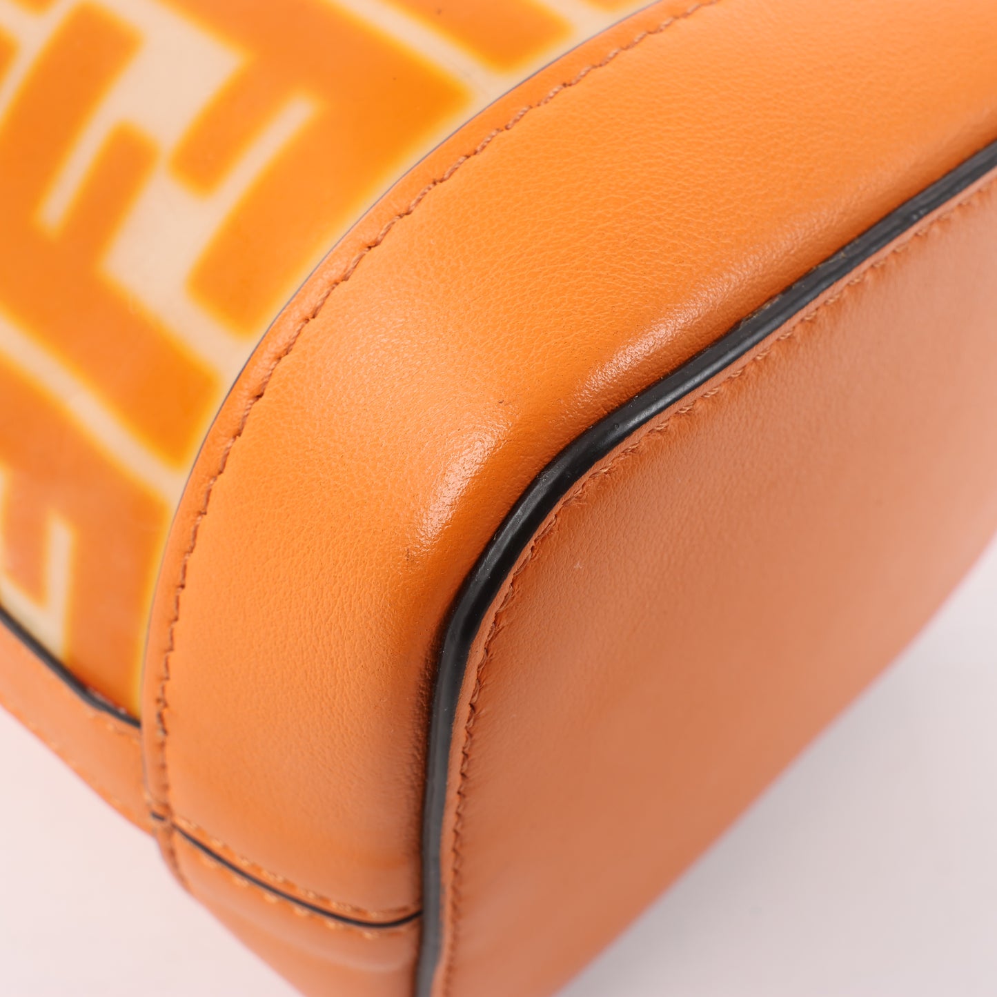 FENDI Mon Tresor Mini PVC & leather 2 Way Shoulder Bag in Orange 8BS010
