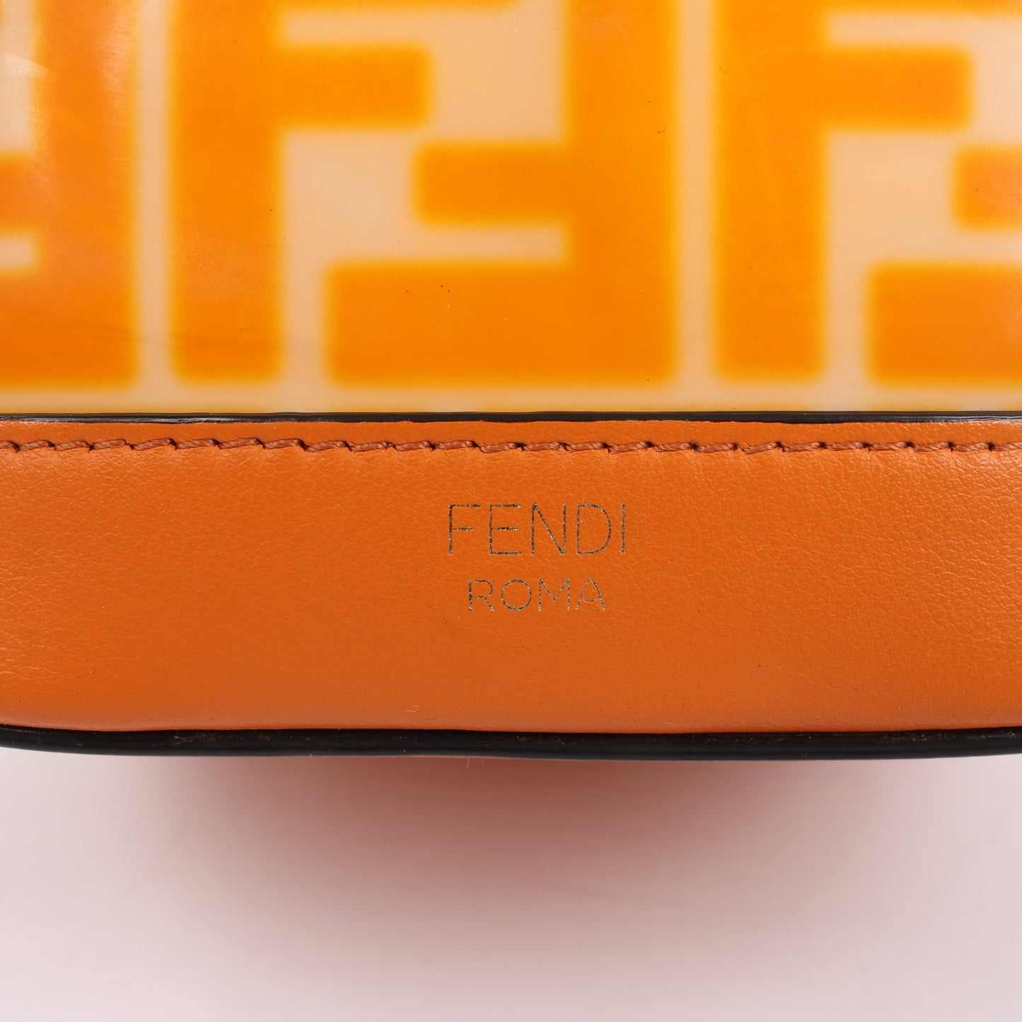 FENDI Mon Tresor Mini PVC & leather 2 Way Shoulder Bag in Orange 8BS010